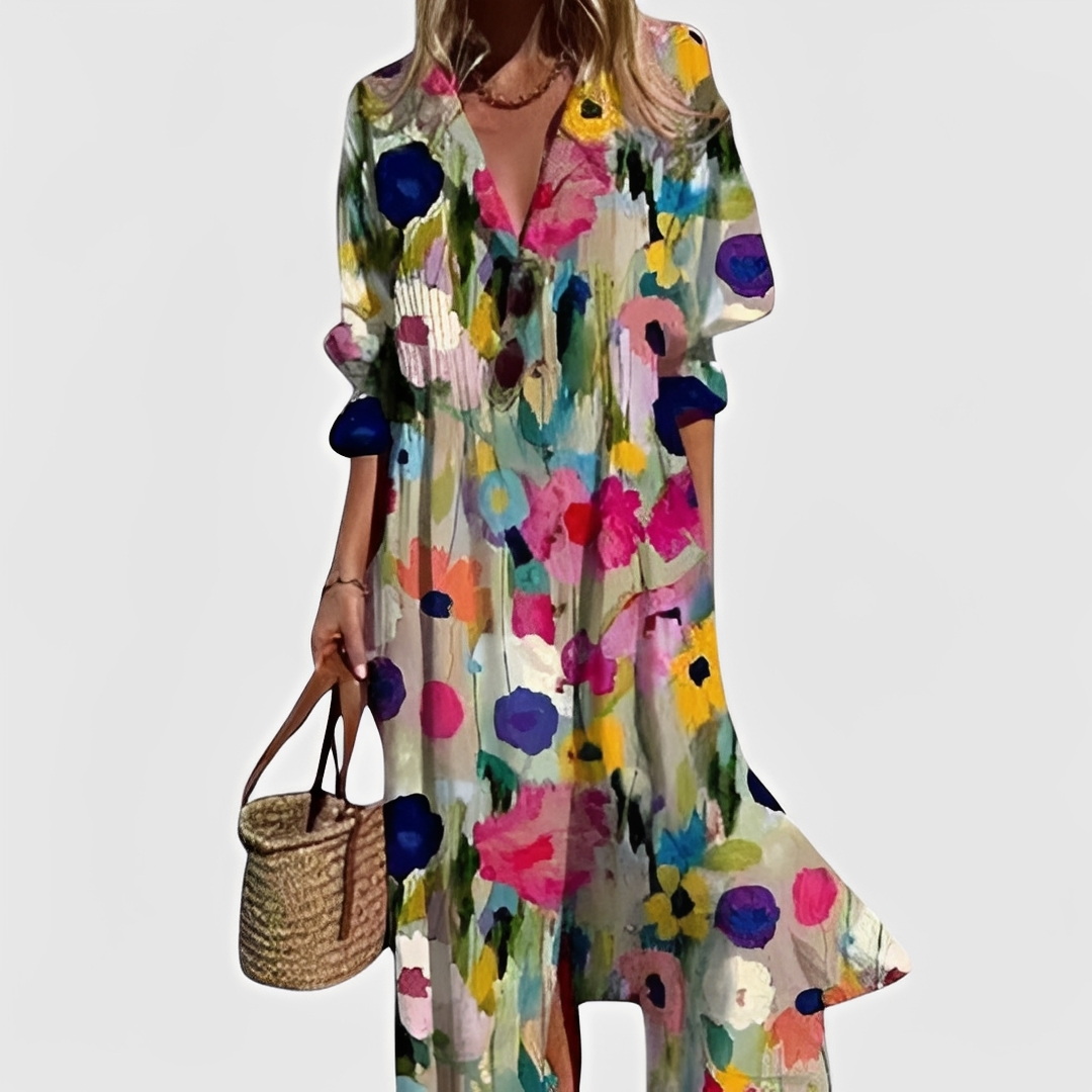 Millie - Vestido midi floral estiloso