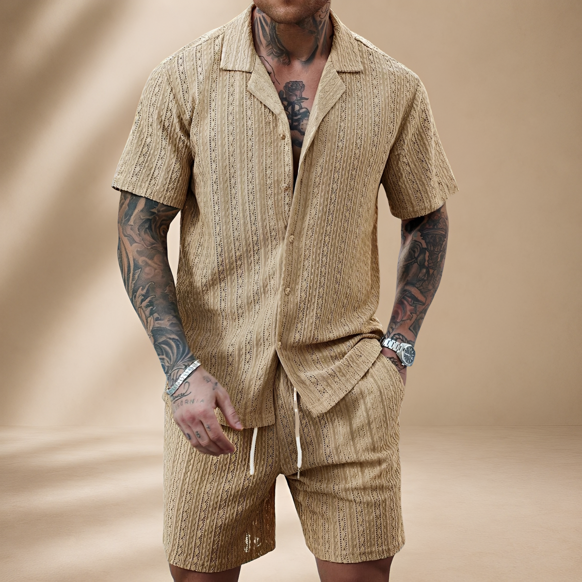 Carter - Conjunto Casual Relajado con Aberturas