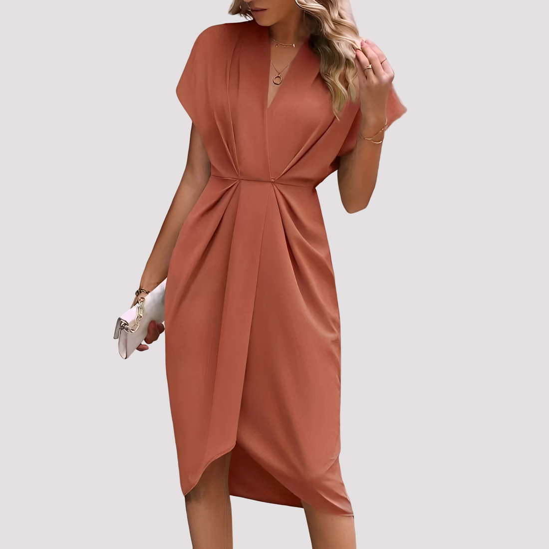 Gwen - Vestido Midi Elegante con Abertura