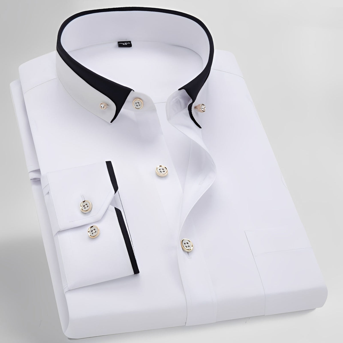 Glindel - Camisa clásica de manga larga para hombre