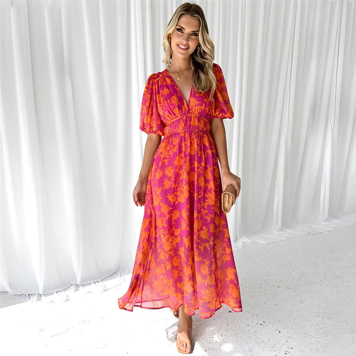 Louisa - Vestido Midi Suelto Floral