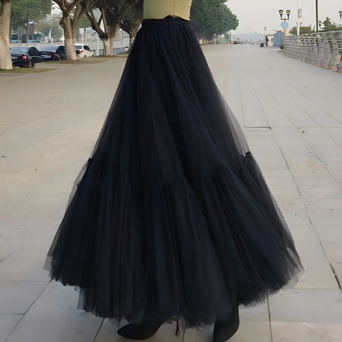 Madeline - Elegante falda con volantes para damas