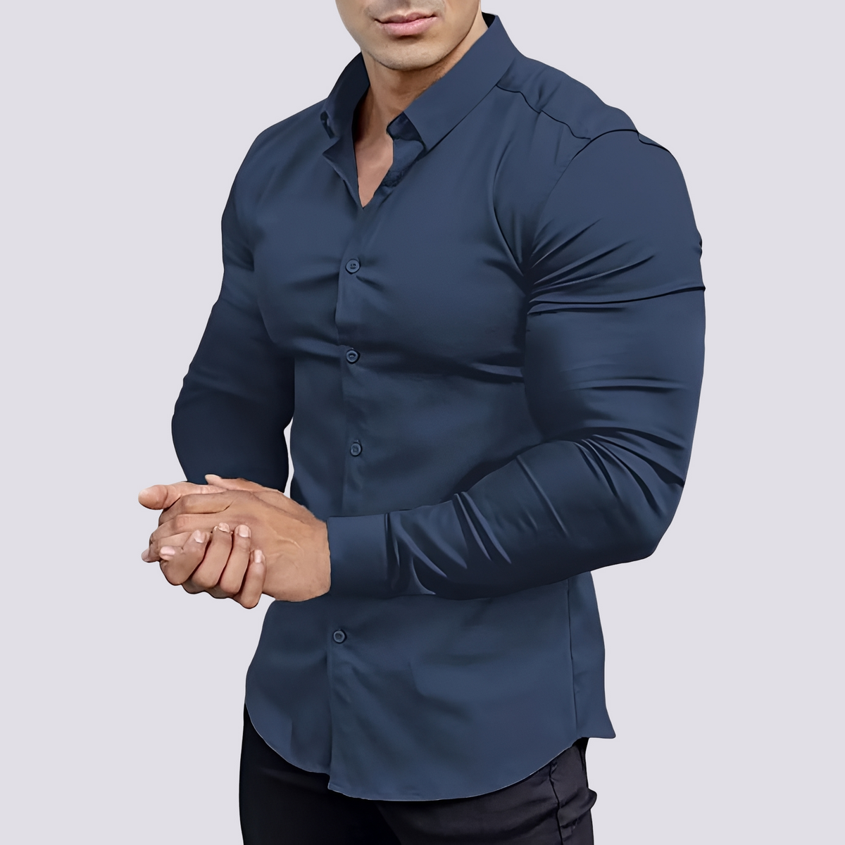 Benson - Camisa Casual de Corte Ajustado