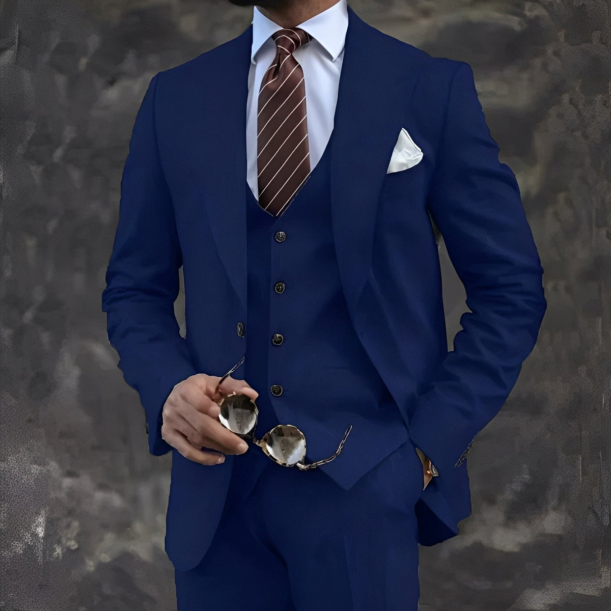 Elwyn - Conjunto de traje de tres piezas elegante
