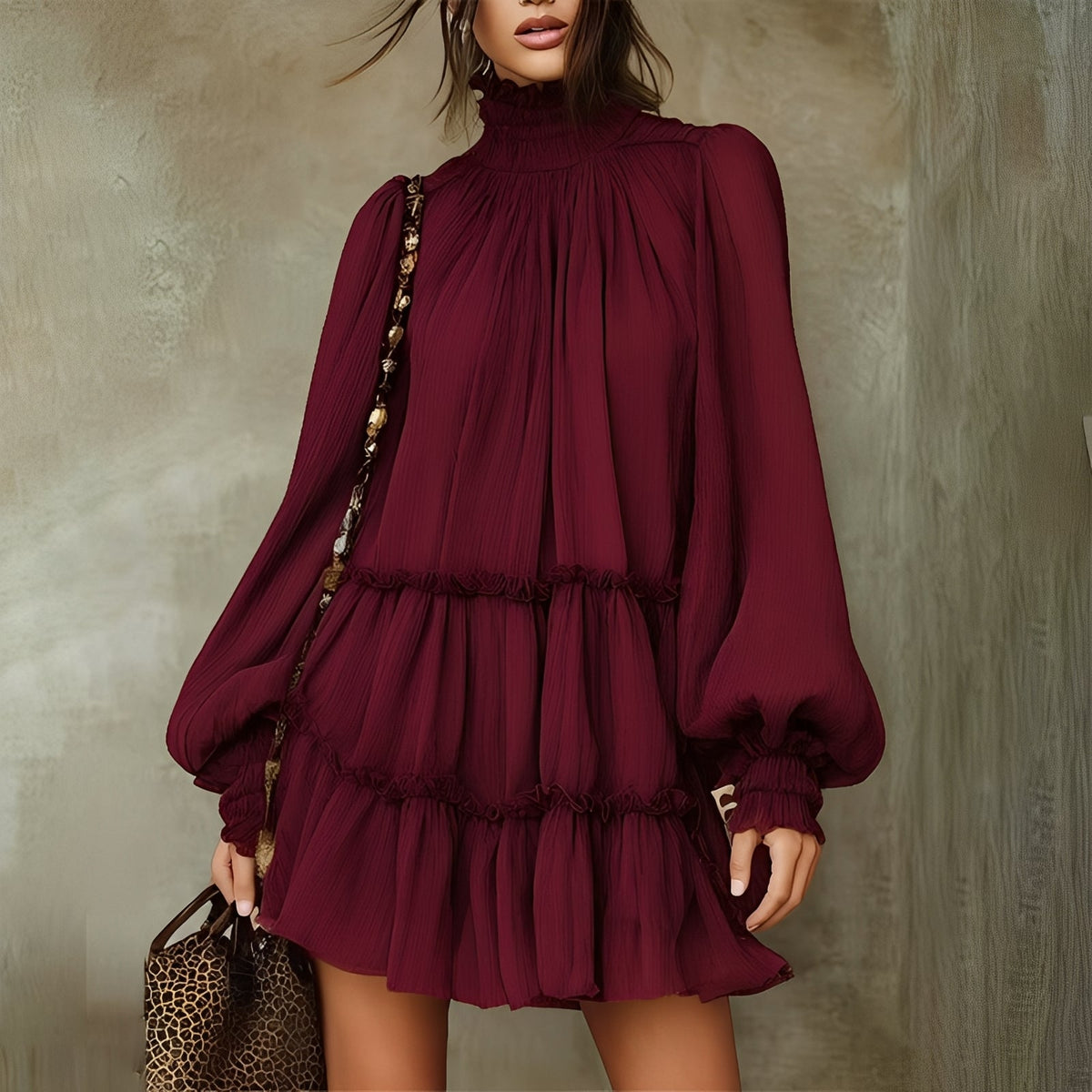 Mayeth - Vestido Mini con Volantes Elegante
