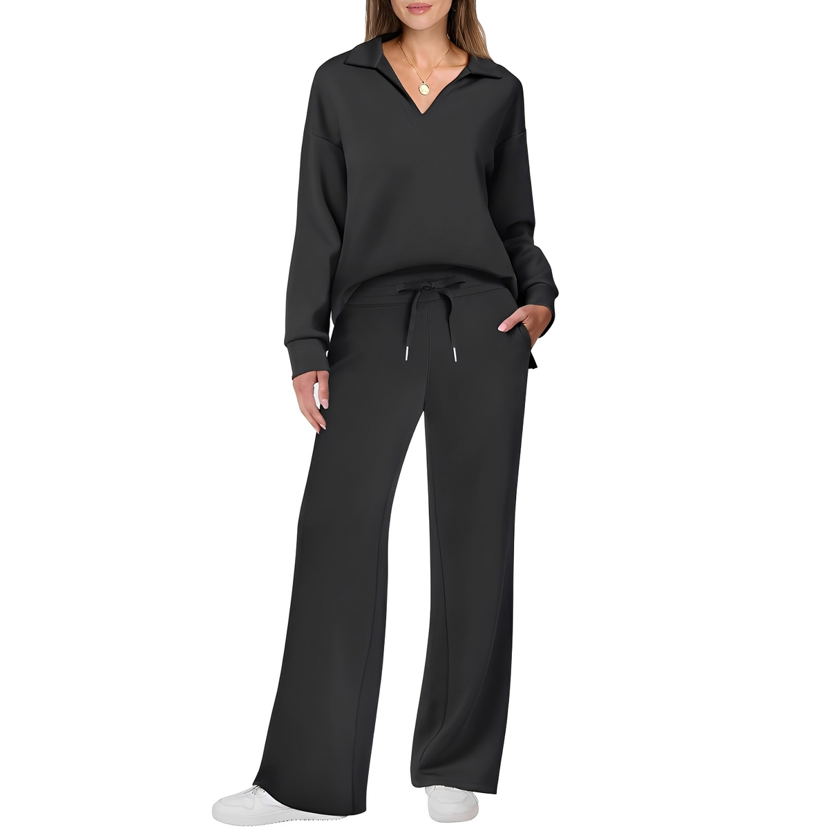 Justina - Conjunto casual de suéter y pantalones para mujer