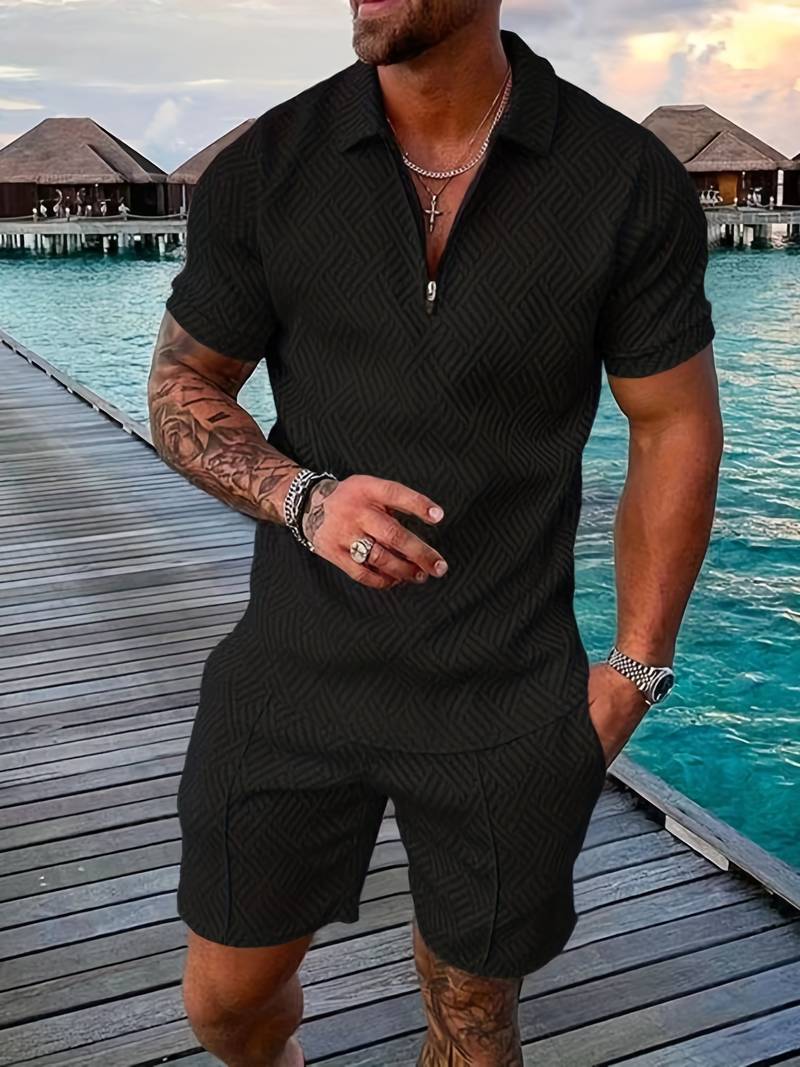 Theodore - Conjunto de 2 piezas para hombres, confort casual