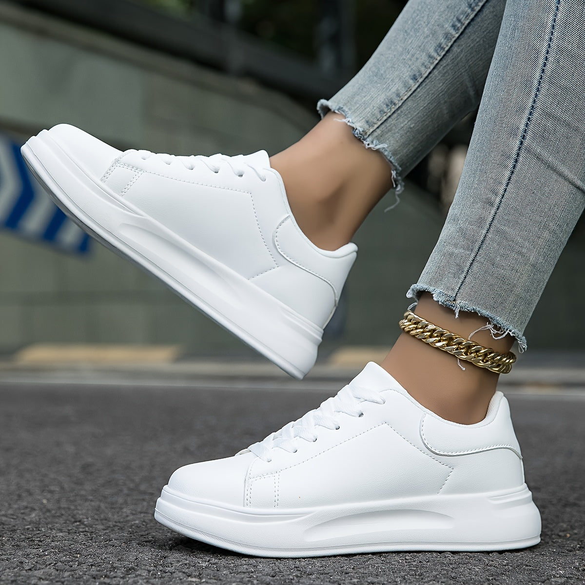 Layla - Zapatillas blancas para mujer para un estilo diario