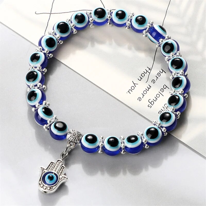 Pulsera de Tobillo Estilo Oceánico con Ojo Maligno - Karma y Suerte