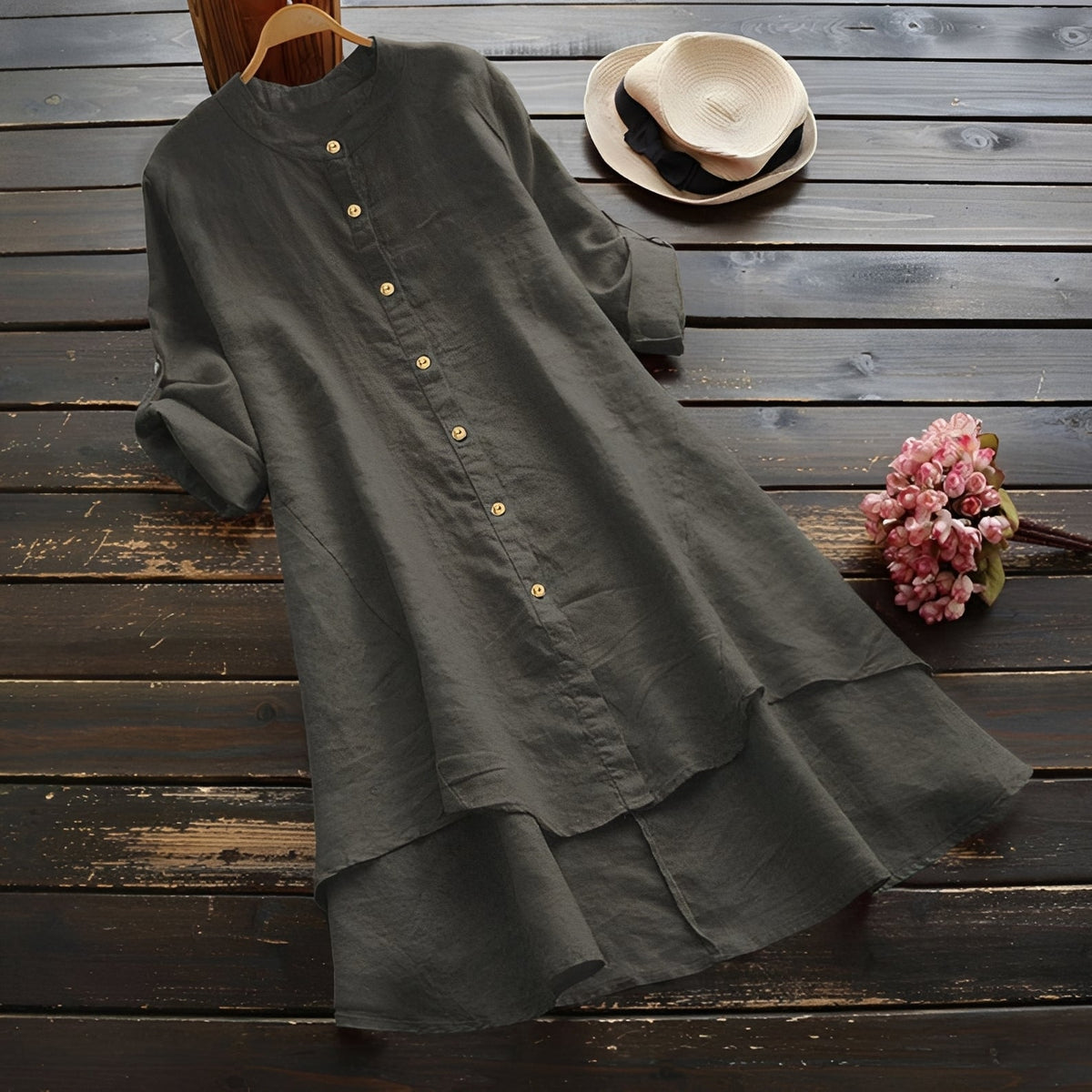 Mildred - Vestido Elegante con Botones