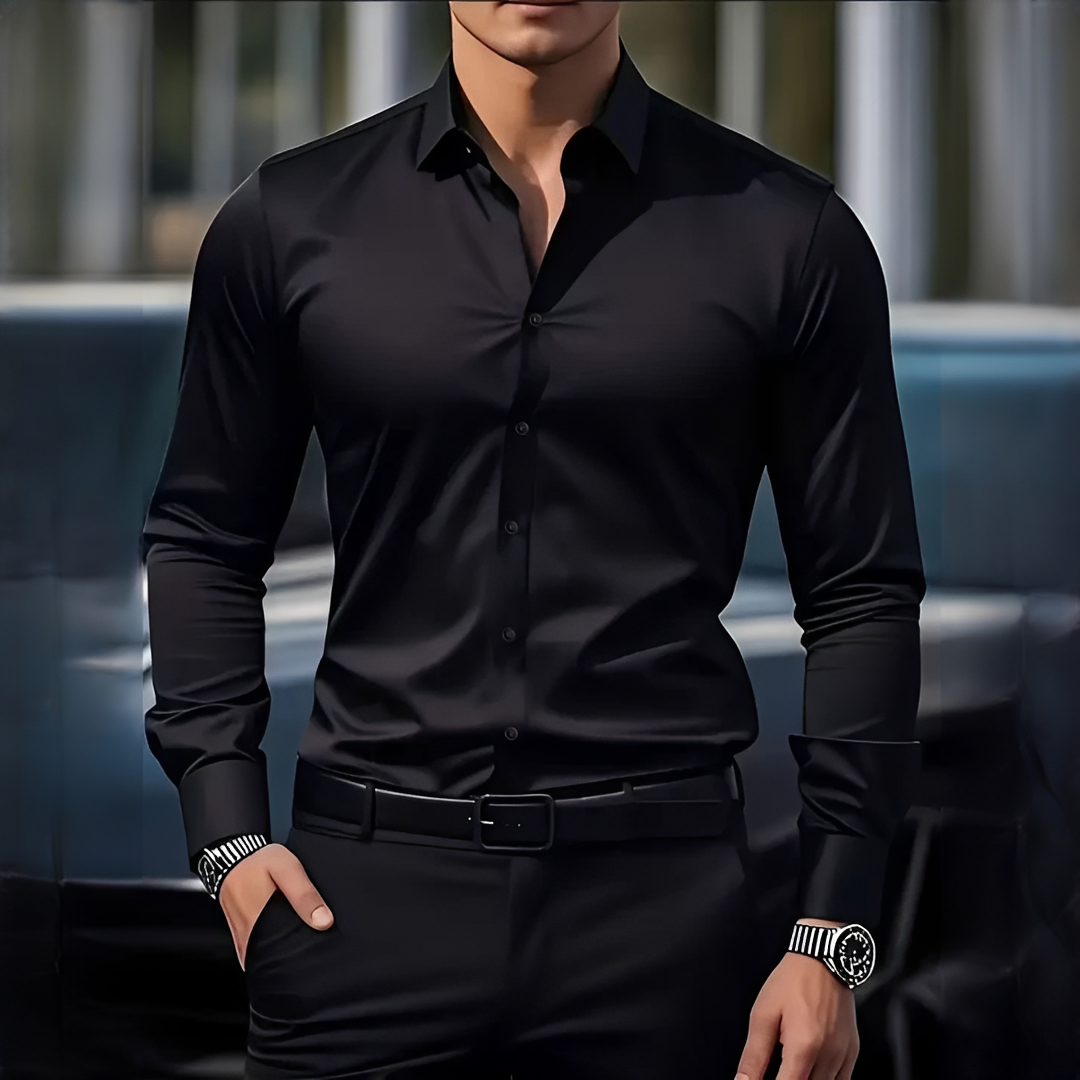Kervan - Camisa de manga larga transpirable para hombre