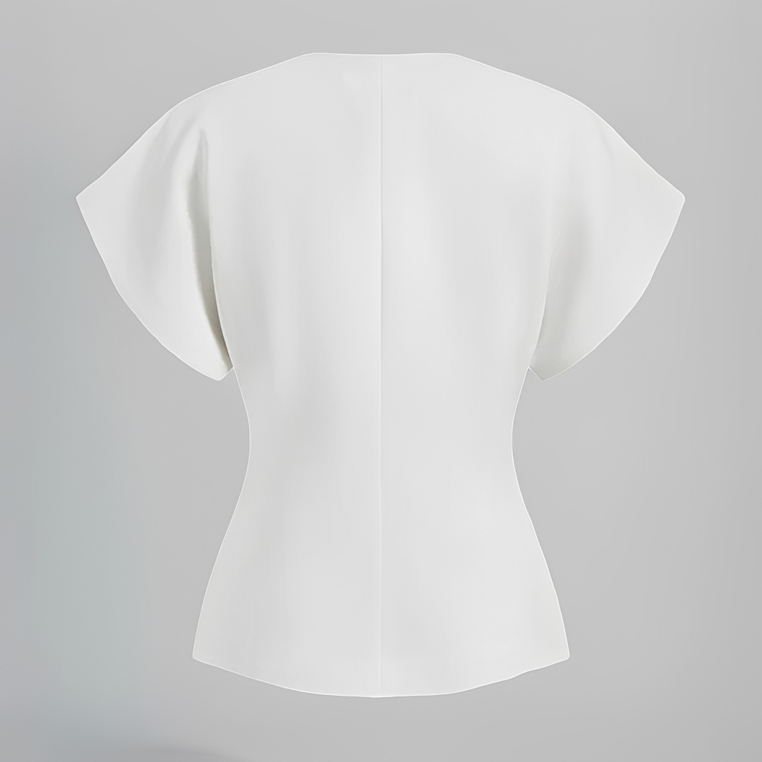 Ariella - Blusa de cuello en V a la moda