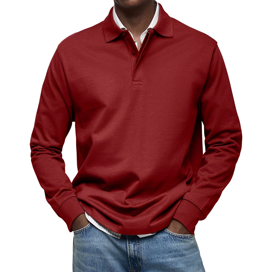 Argus - Polo de manga larga para hombre