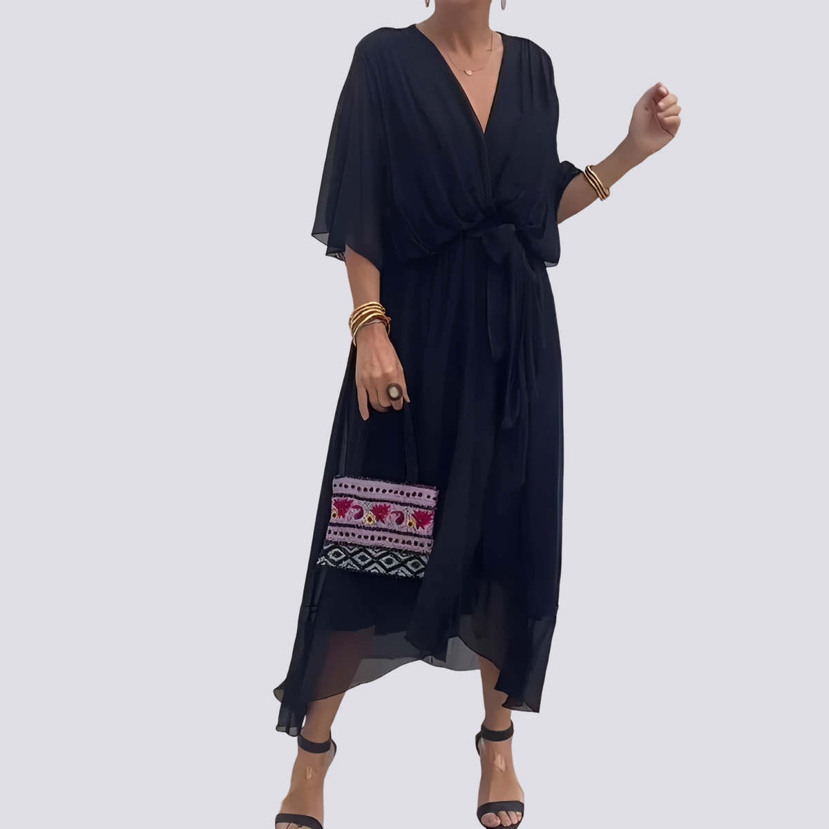 Jane - Vestido Irregular con Cuello en V