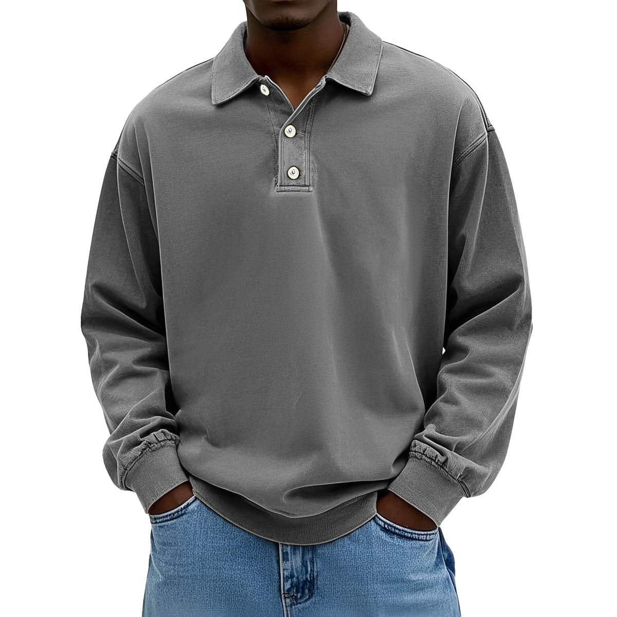 Caspian - Polo de manga larga para hombres