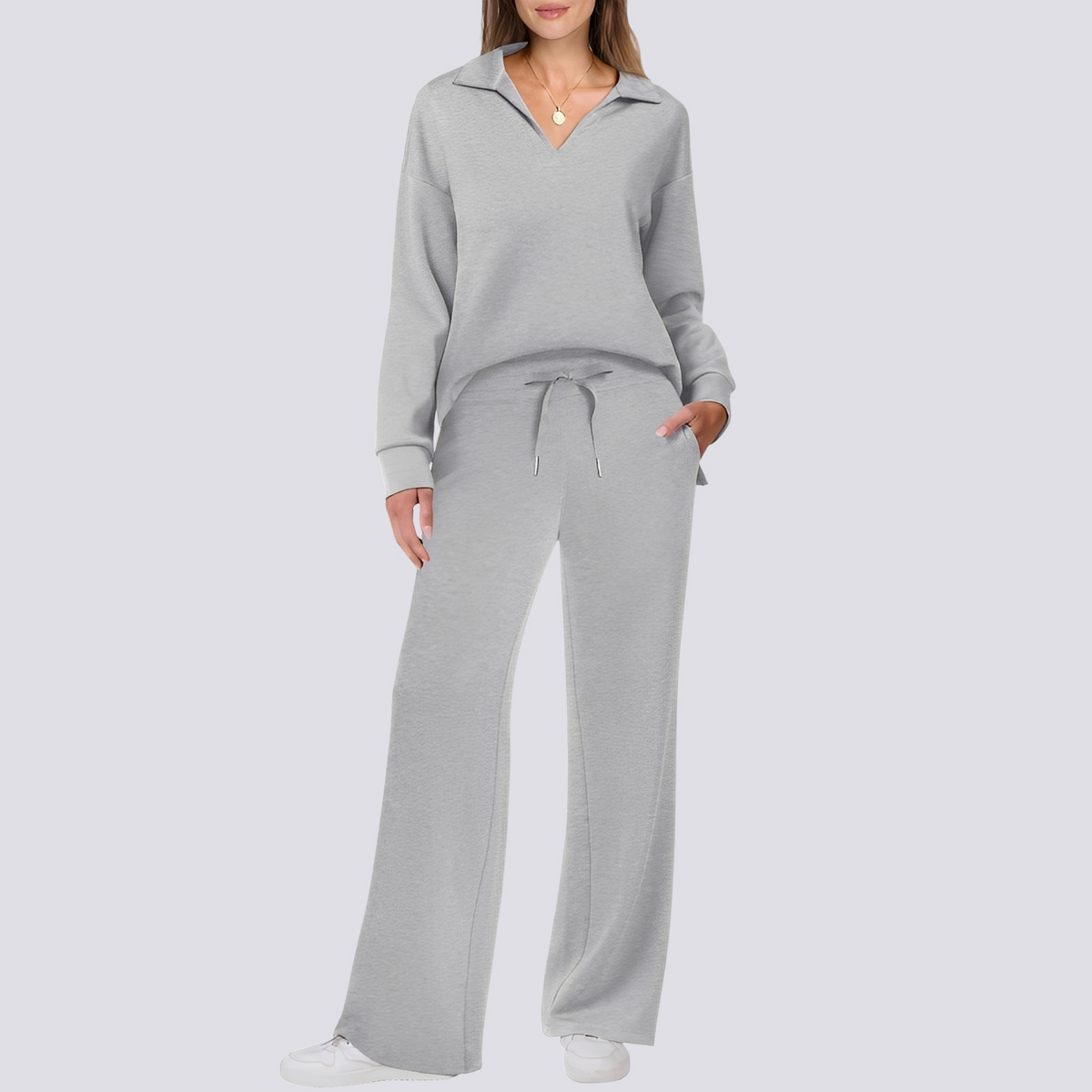 Tiana - Conjunto de ropa de descanso casual y cómodo para damas