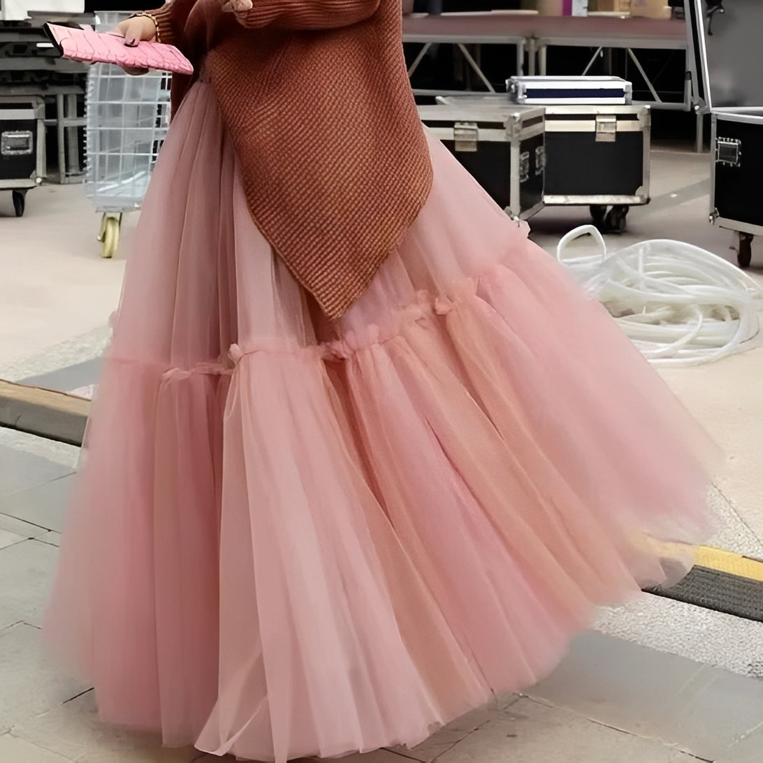 Madeline - Elegante falda con volantes para damas