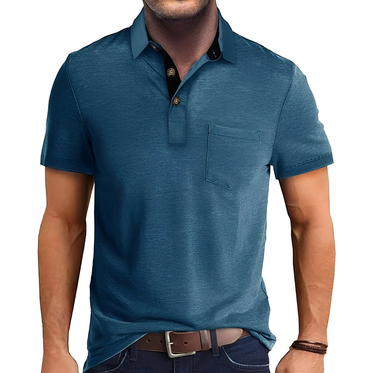 Hobbs - Camisa Polo de Manga Corta Casual