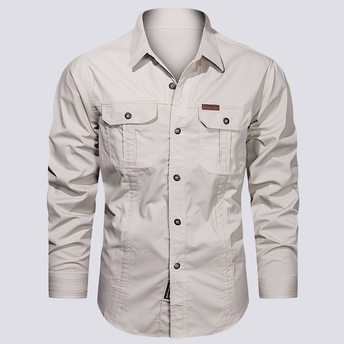 Franklin - Camisa Casual de Manga Larga
