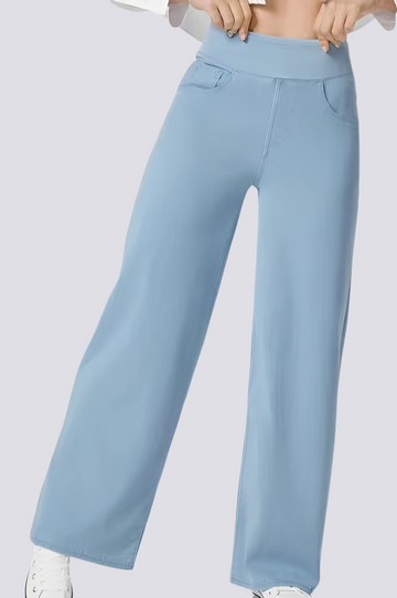 Carrie - Pantalones de Tiro Alto Elegantes
