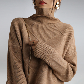 Camille - Suéter con cuello alto elegante y abrigado