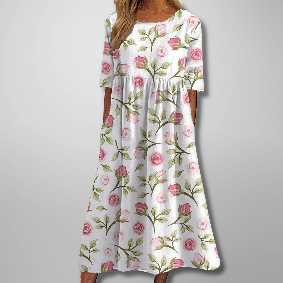 Gail – Vestido maxi floral para mujer