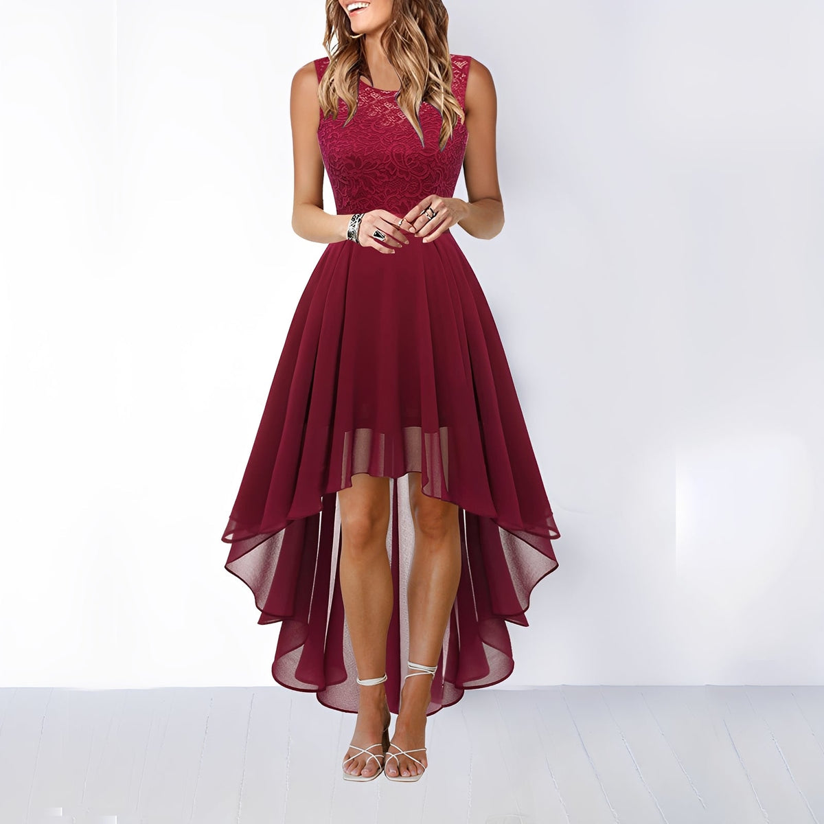 Leena - Vestido de Noche Asimétrico y Elegante