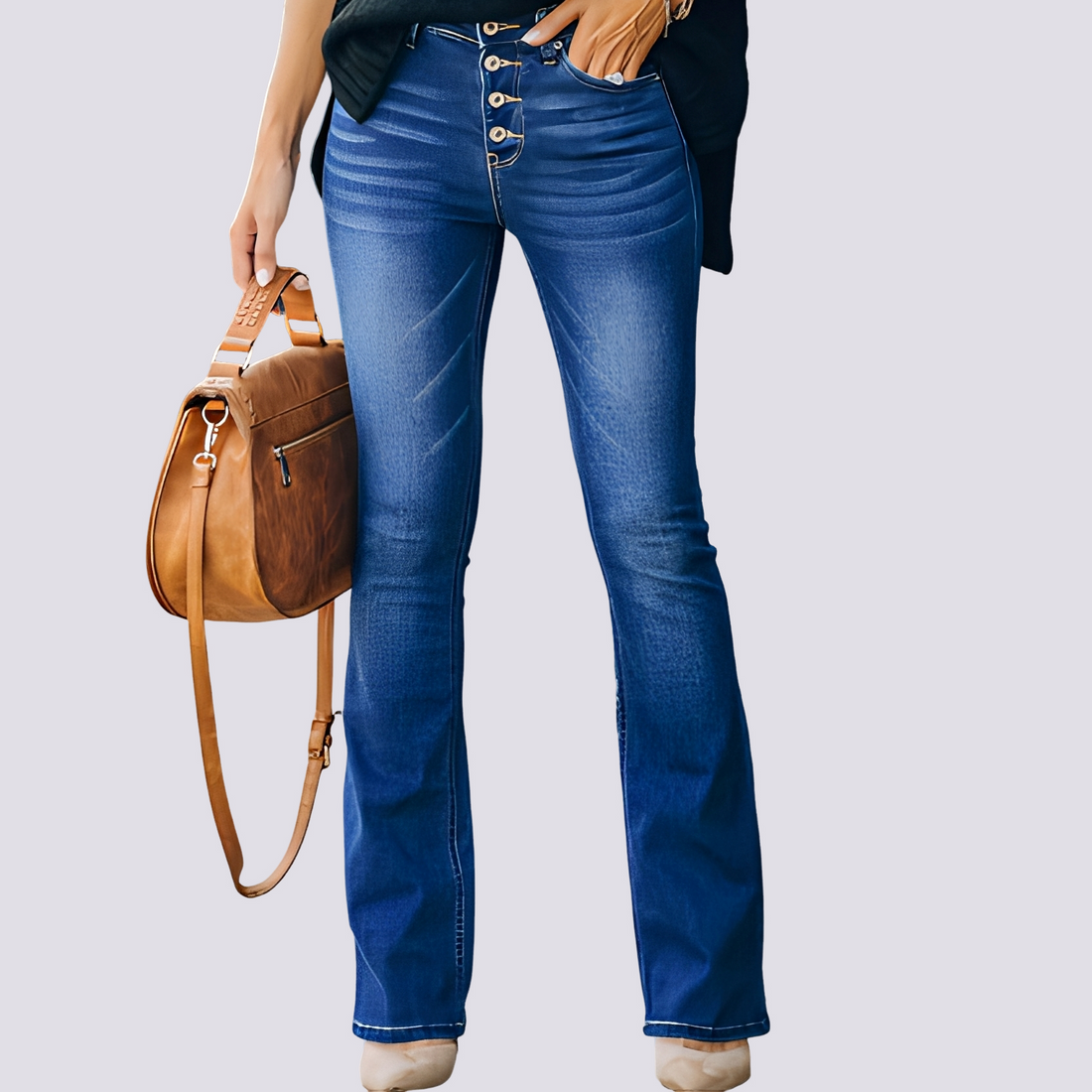 Rosie – Vaqueros acampanados para mujer – para el día a día casual