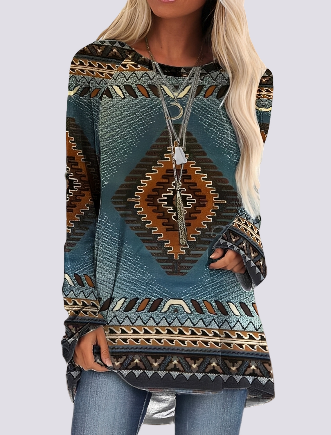 Monica - Vestido Camisero Étnico Elegante