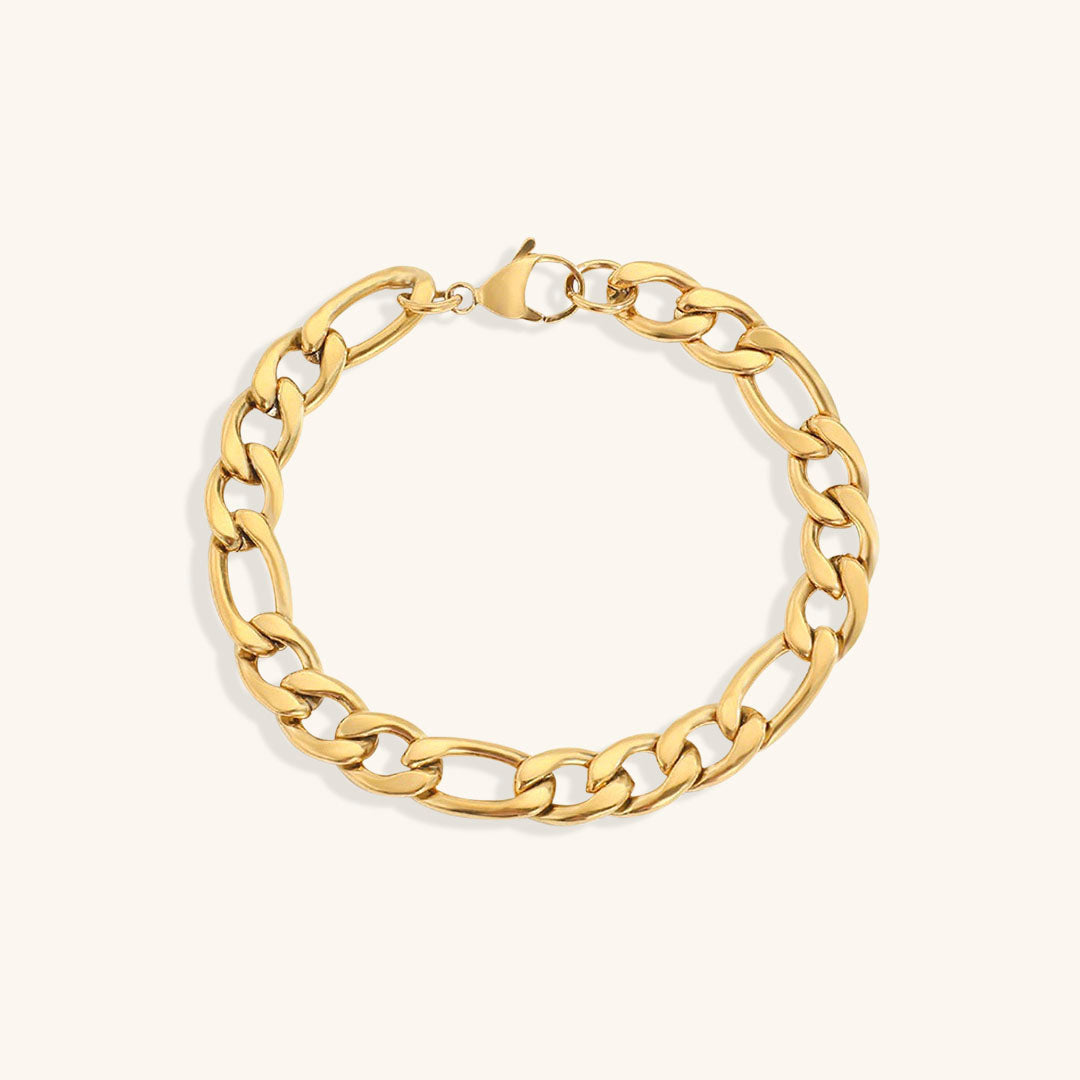 Saturn - Pulsera de eslabones dorados