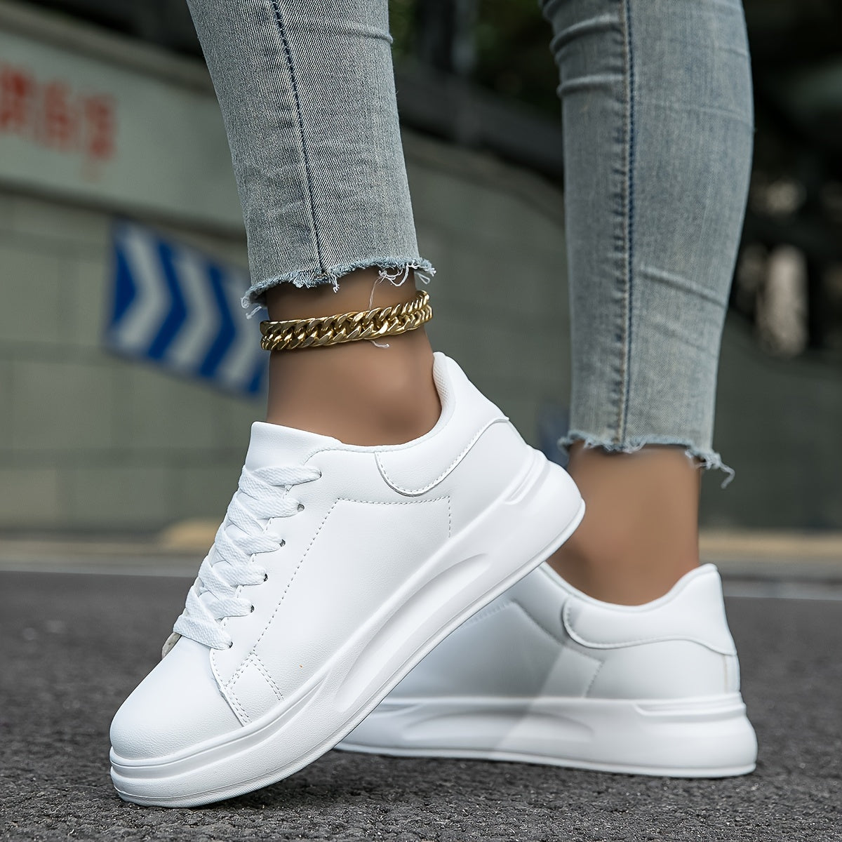 Layla - Zapatillas blancas para mujer para un estilo diario