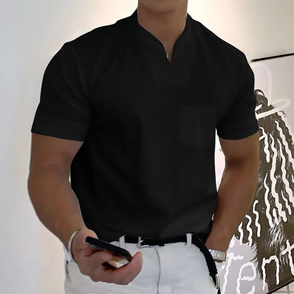 Jason - Camiseta business fitness para hombre, manga corta