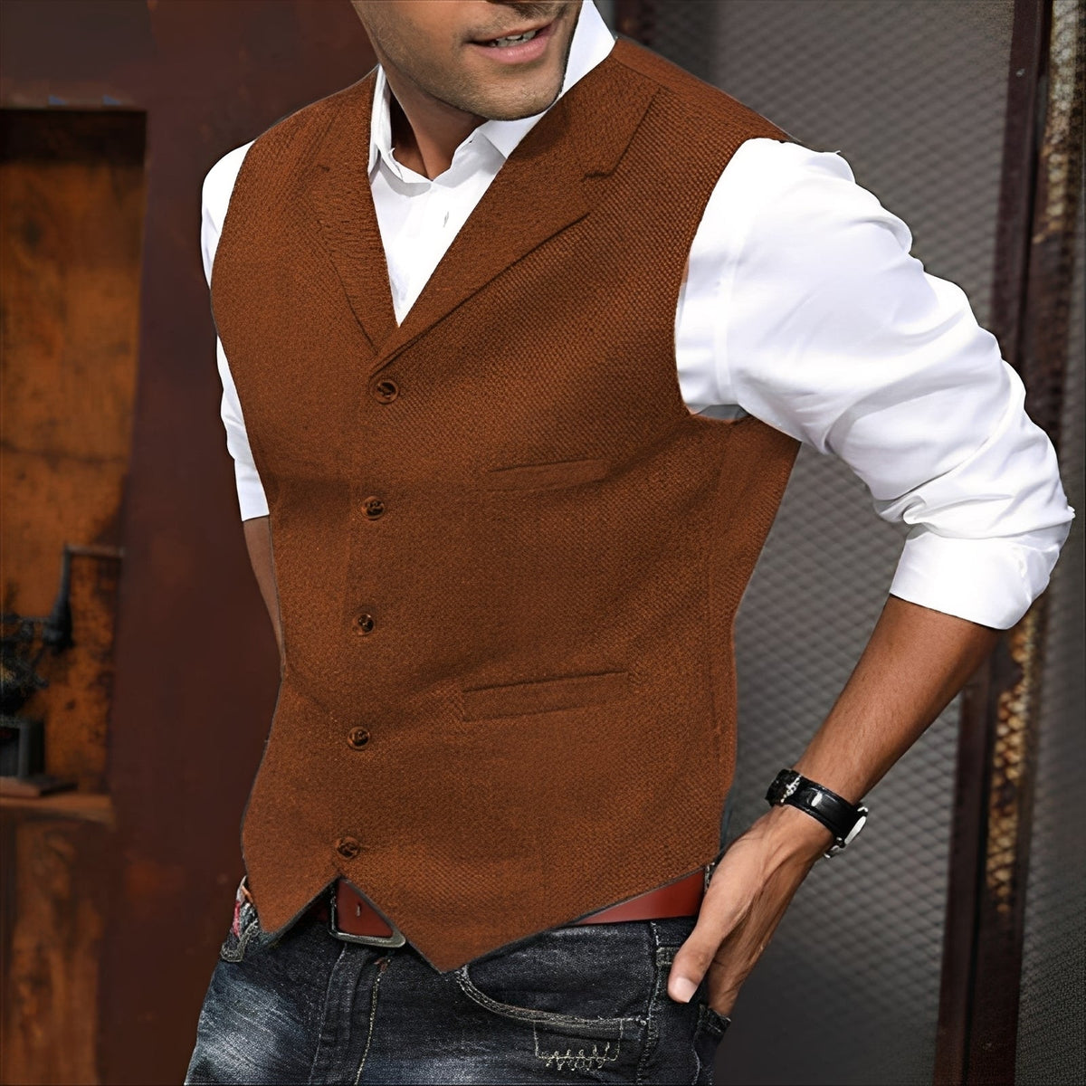 Wesley - Chaleco moderno y elegante para hombres