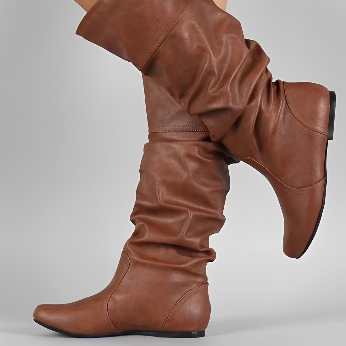 Lucia - Botas Planas Sin Cordones