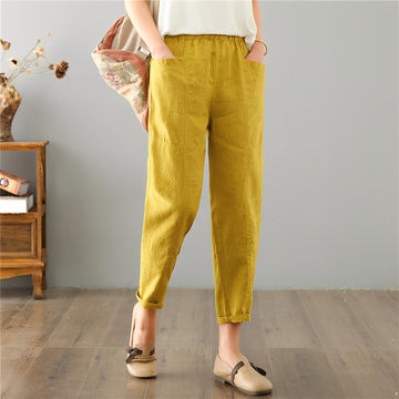 Gretchen - Pantalones casuales con bolsillos para damas