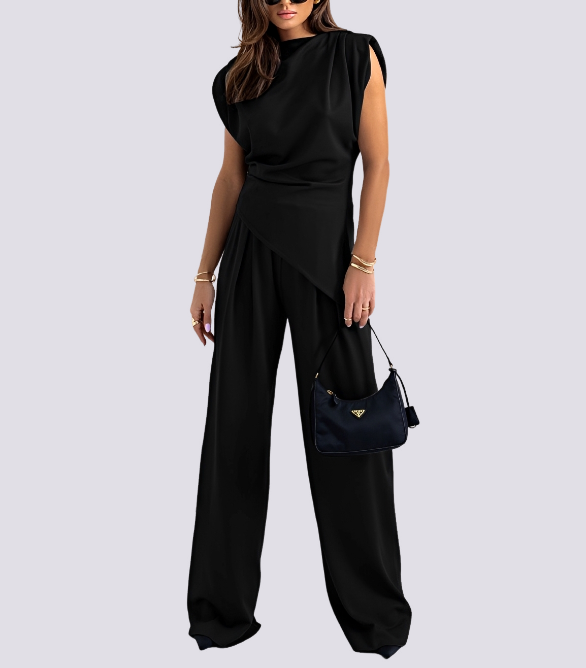 Fannie - Conjunto Irregular sin Mangas de Dos Piezas