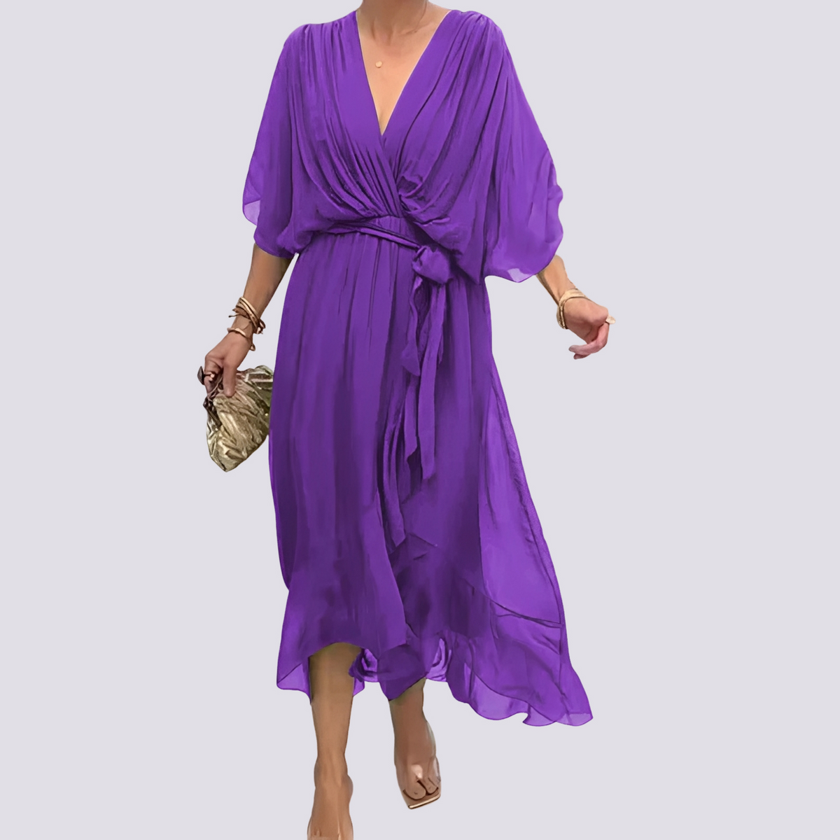 Jane - Vestido Irregular con Cuello en V