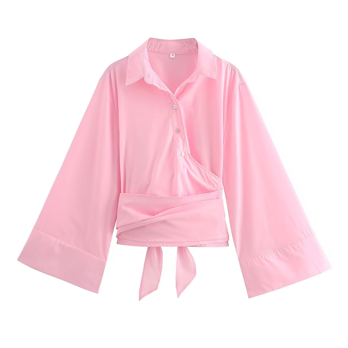 Shania - Elegante blusa de corte holgado con cinturón para damas