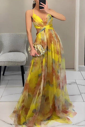 Davina - Vestido Maxi Línea A Elegante