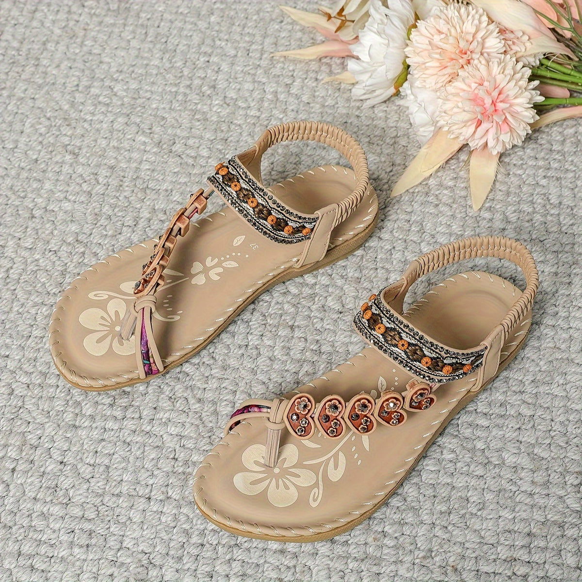Stacey - Sandalias Planas Boho Elegantes