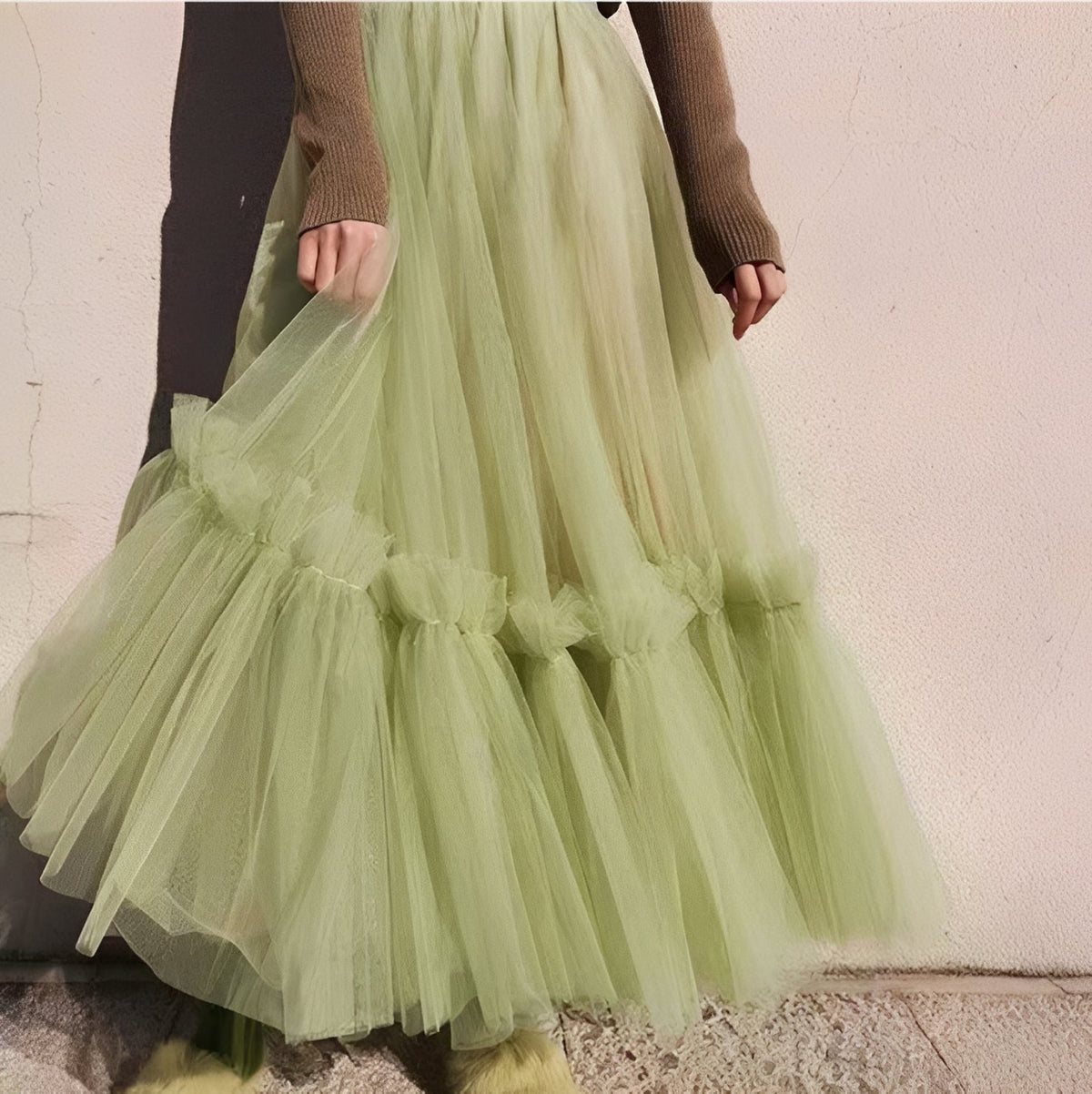 Madeline - Elegante falda con volantes para damas