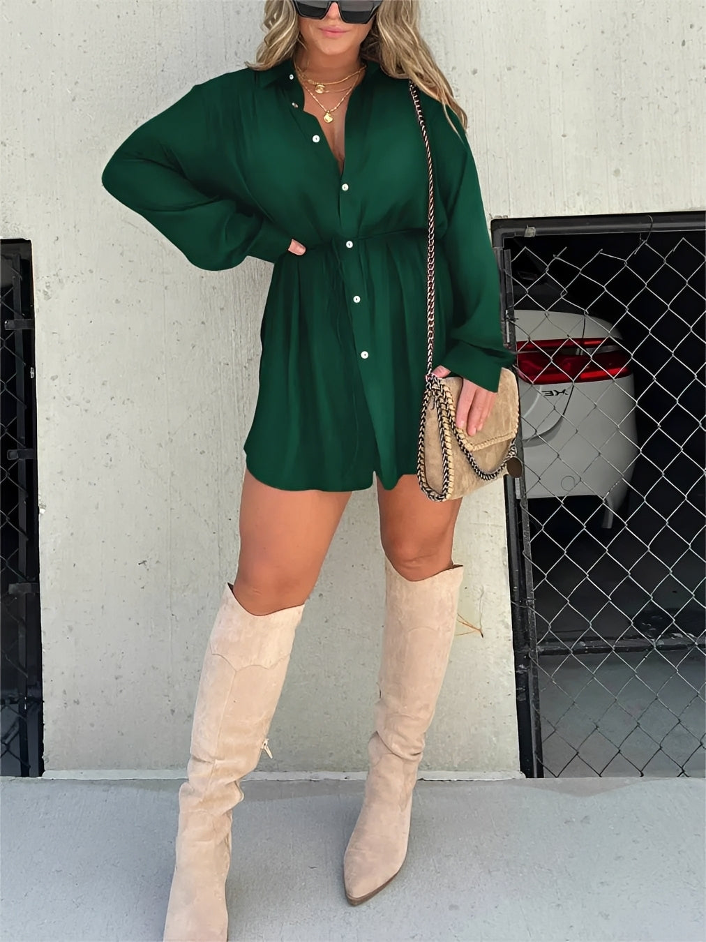 Effie - Romper de Manga Larga Casual
