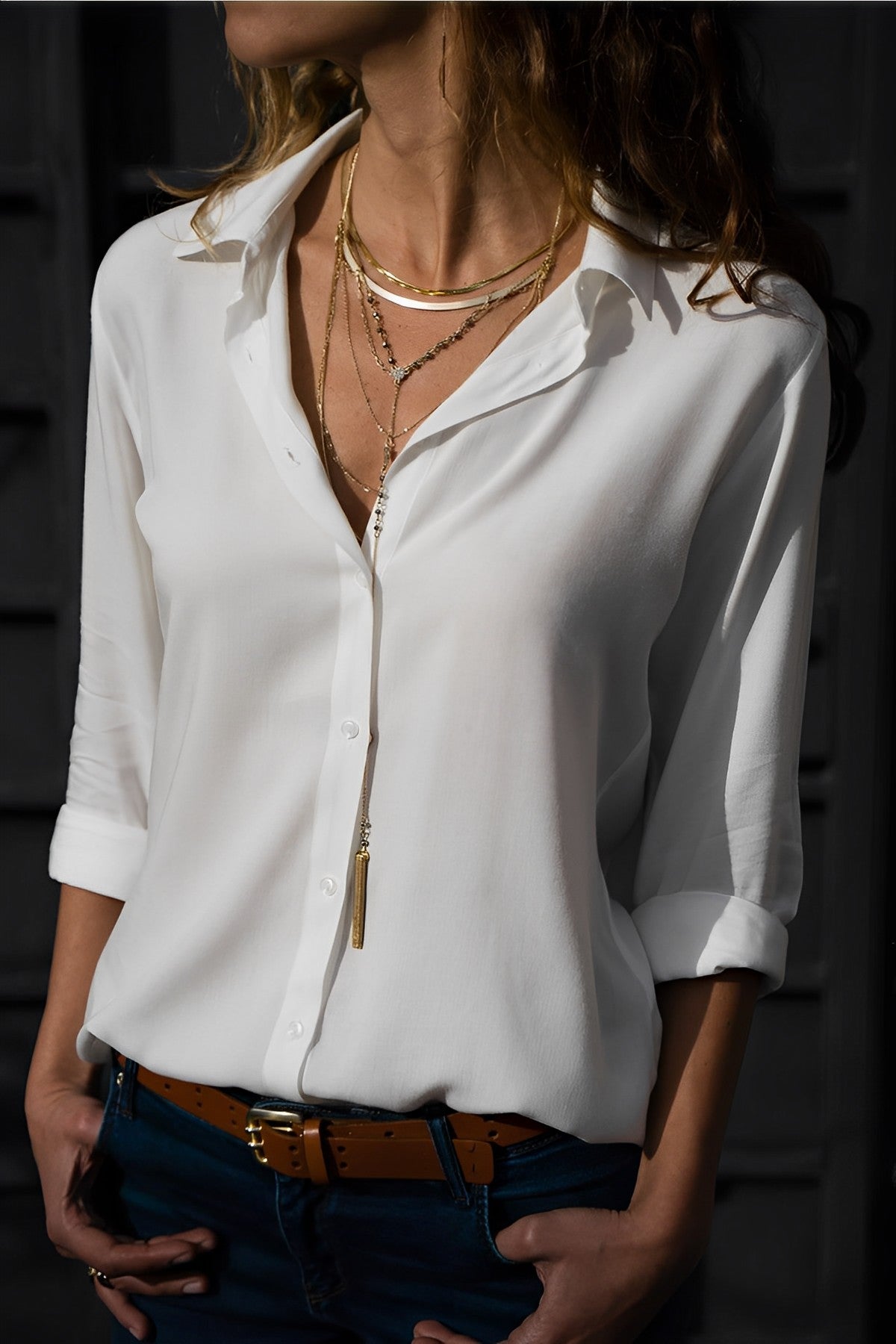 Modiva - Blusa Casual de Mangas Largas