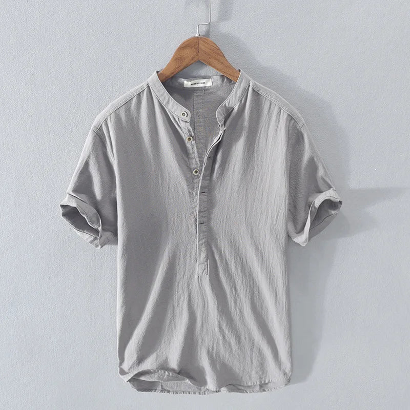Asher - camisa de manga corta con botones