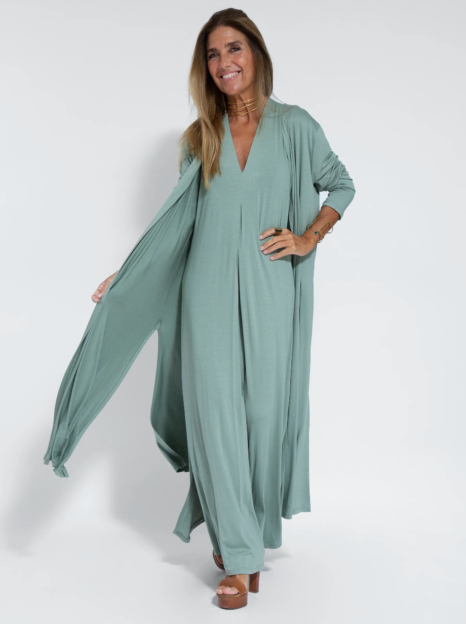 Charlot - Vestido y chaleco de mujer, elegante y cómodo.