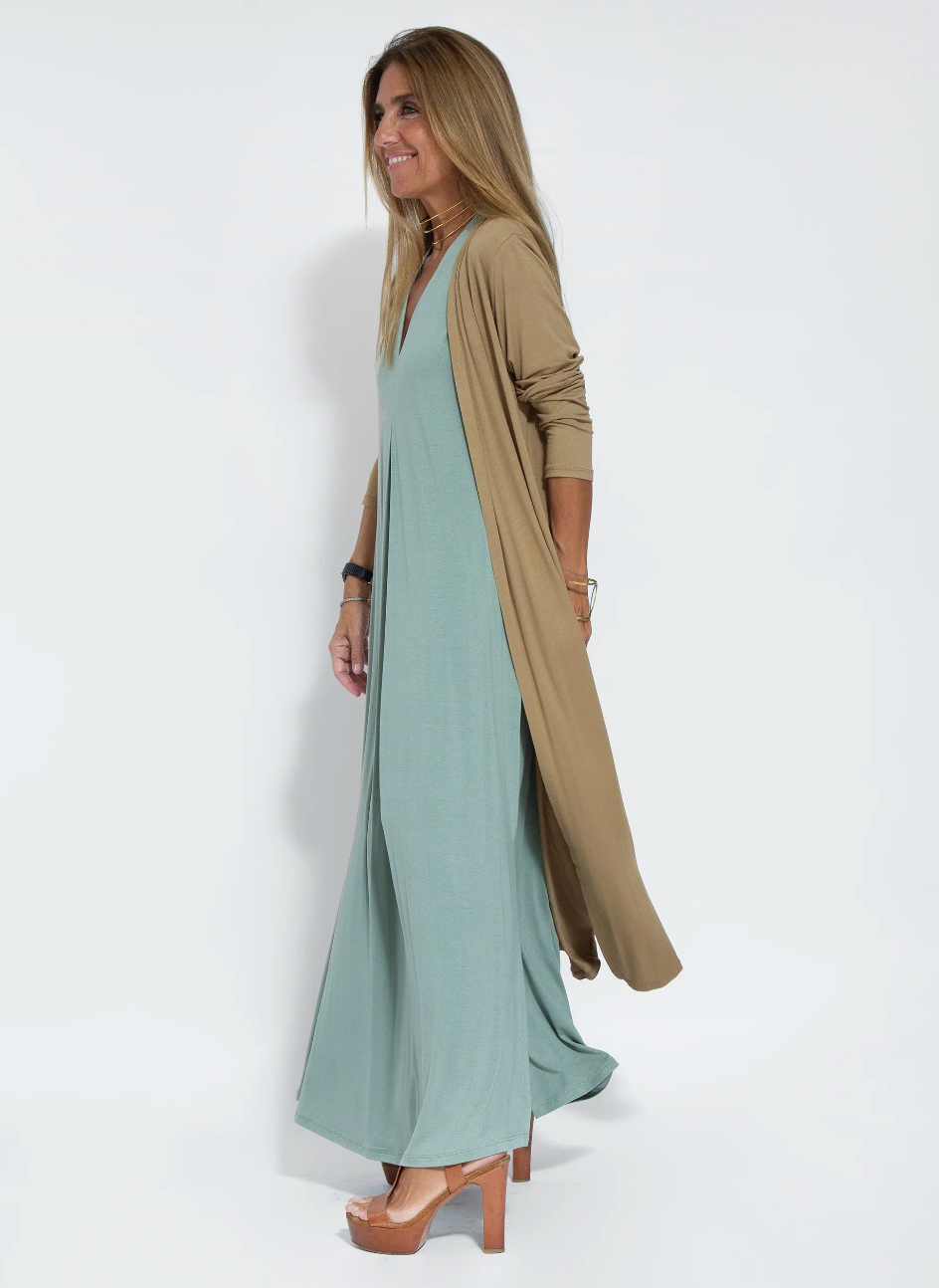 Charlot - Vestido y chaleco de mujer, elegante y cómodo.