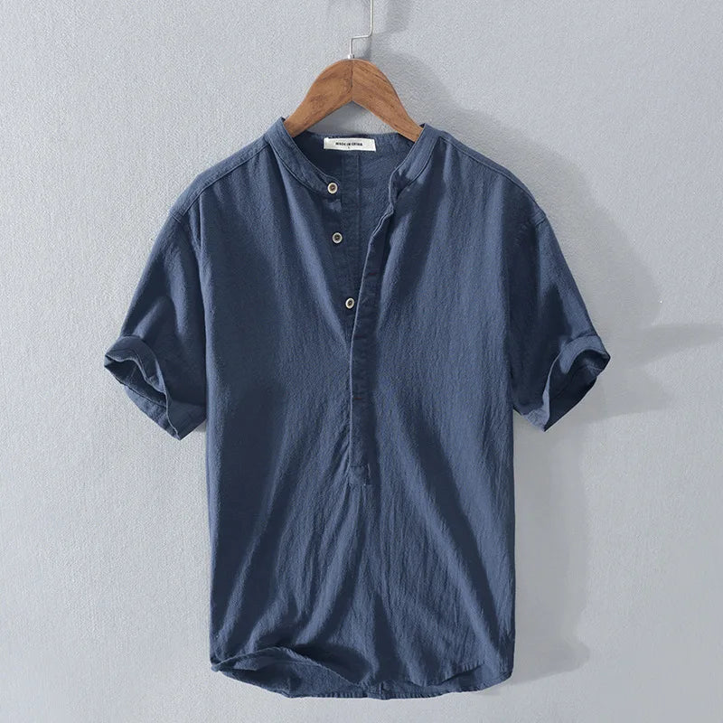 Asher - camisa de manga corta con botones