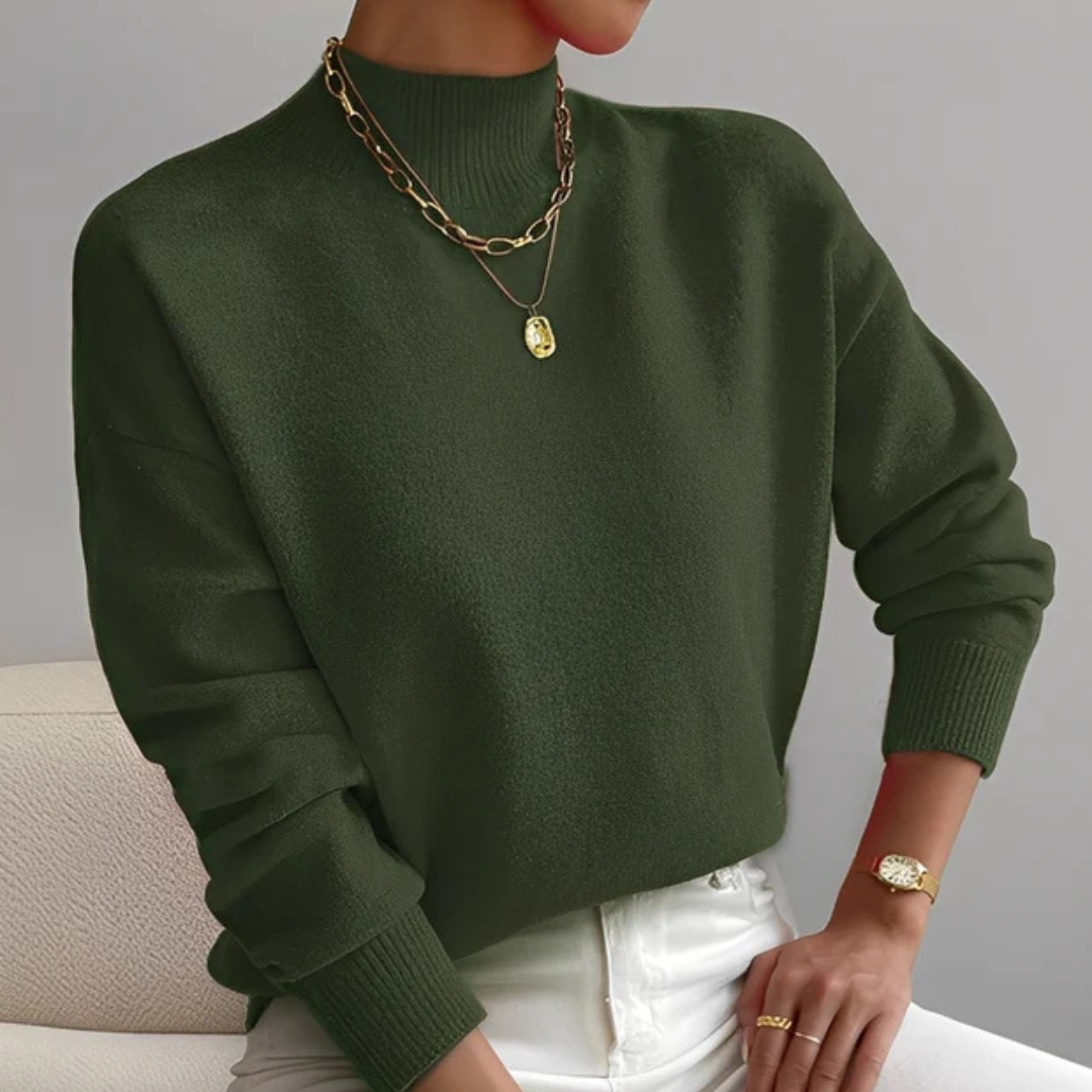 Roxana - Jersey cálido con cuello alto