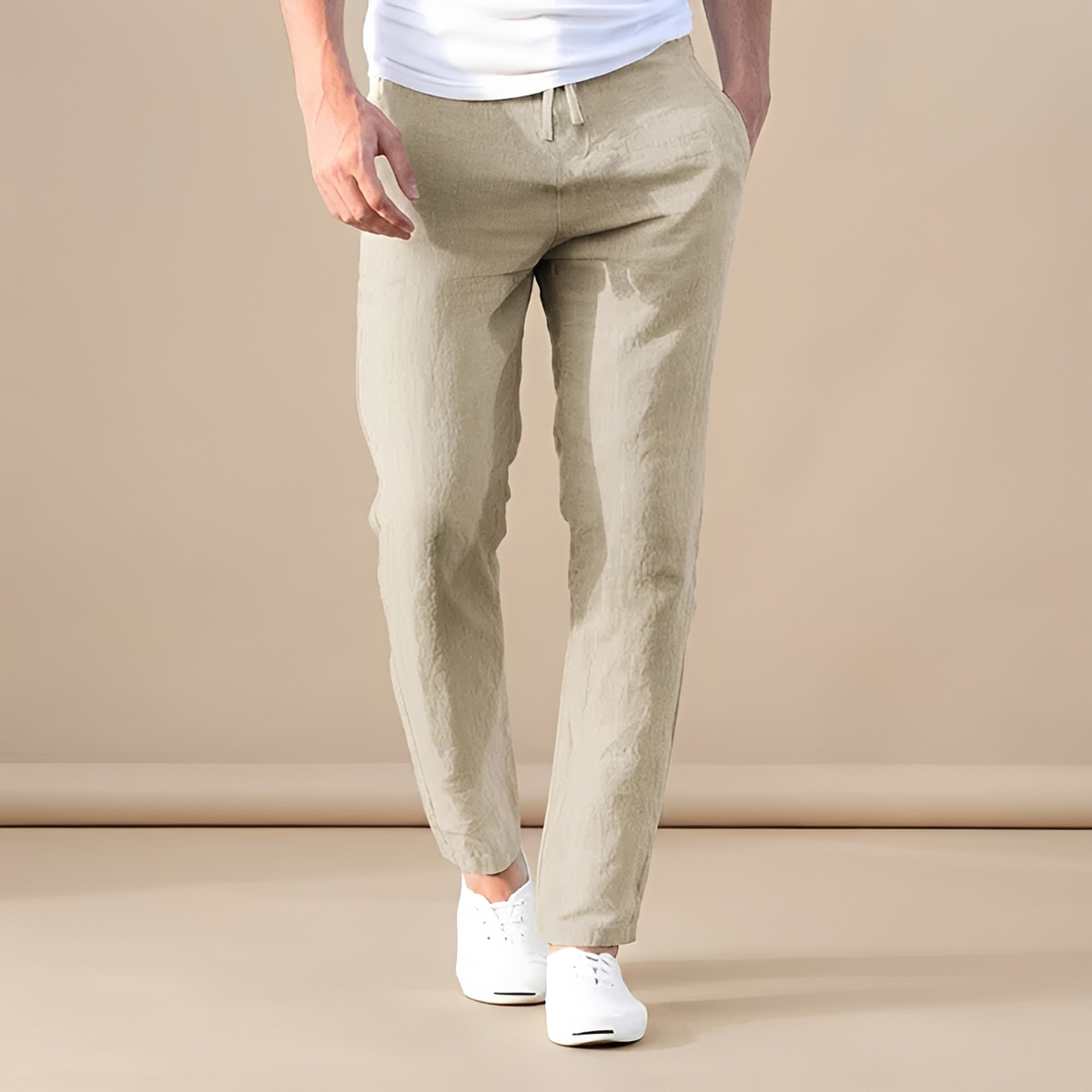 Immanuel - Pantalones con cordón, confortables