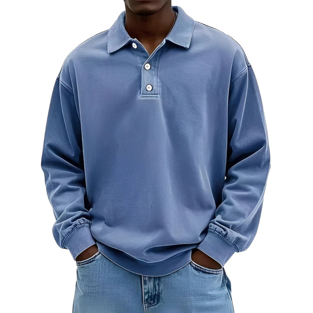 Clayton - Polo de manga larga con estilo contemporáneo